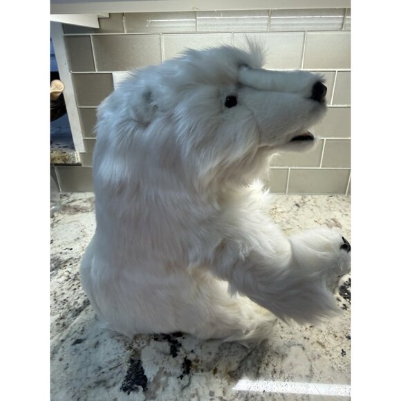 VTG Hansa  Realistic Standing  Sitting Polar Bear Stuffed Animal Rare HTF Nos - Picture 7 of 16